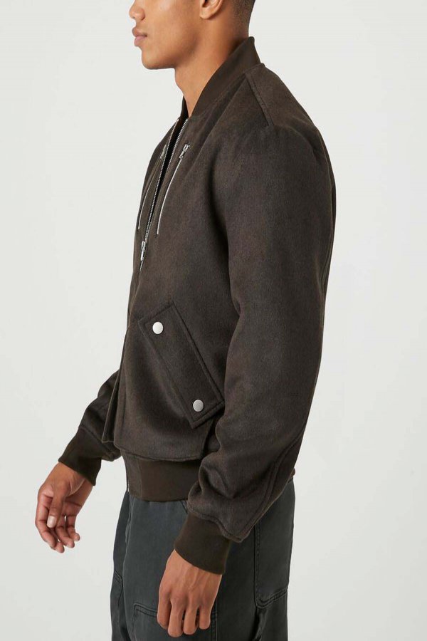 Men's plush woven pilot jacket