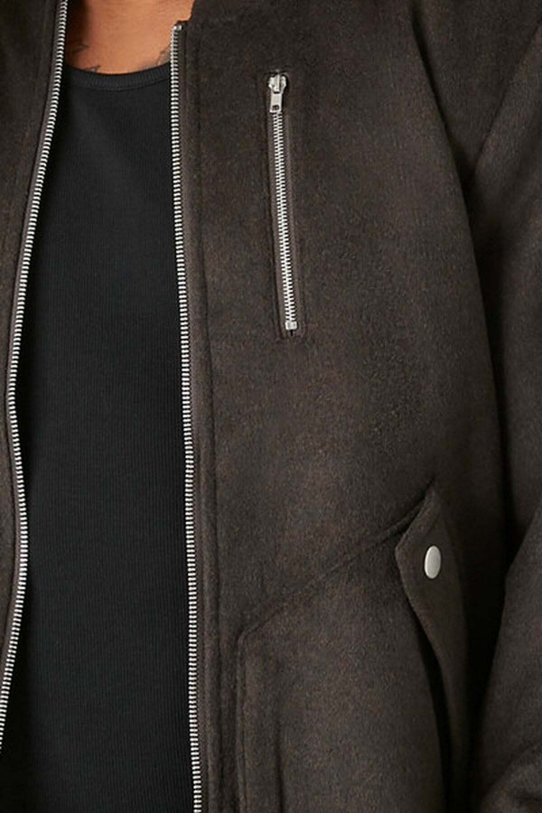 Men's plush woven pilot jacket